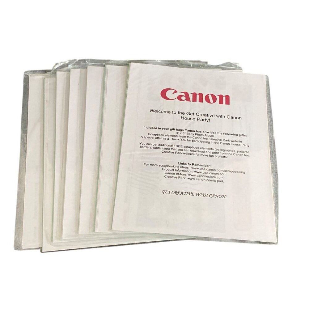 Canon 4" X 6" Baby Photo Album Paper Sheets Scrapbook Kit For Creative Projects